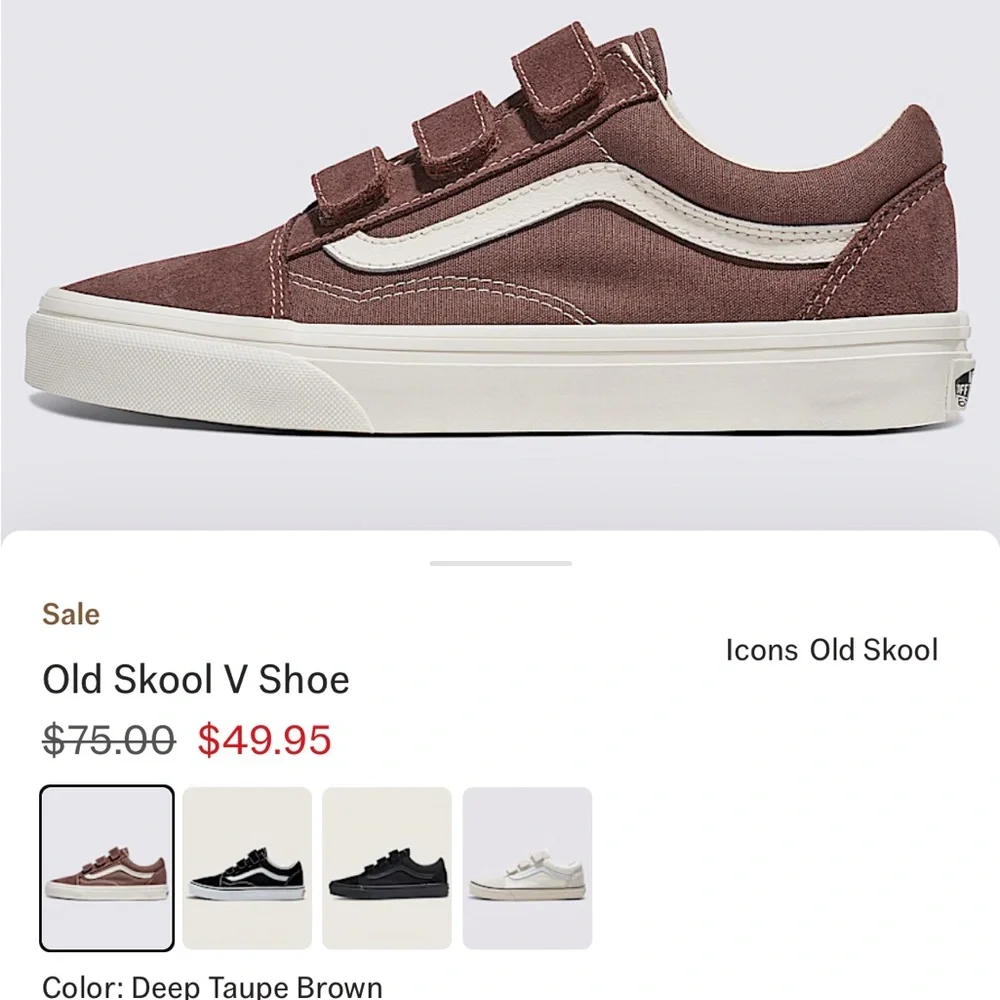 Vans Velcro Shoes Size 7 - Picture 5 of 5